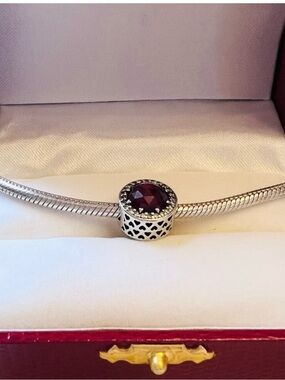 Pandora Purple Radiant Heart Charm